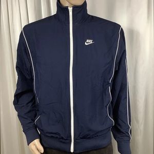 NIKE Men’s  Vintage Navy Blue Track Warm Up Jacket, Size Medium